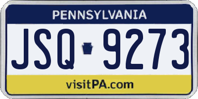 PA license plate JSQ9273