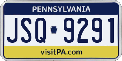 PA license plate JSQ9291