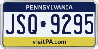 PA license plate JSQ9295