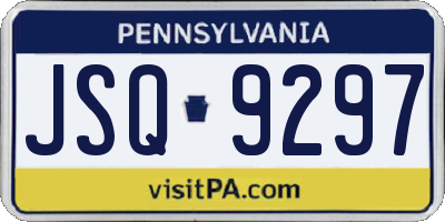 PA license plate JSQ9297