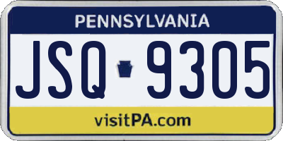 PA license plate JSQ9305