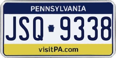 PA license plate JSQ9338