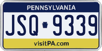 PA license plate JSQ9339