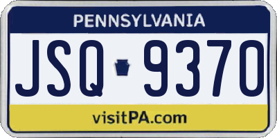 PA license plate JSQ9370