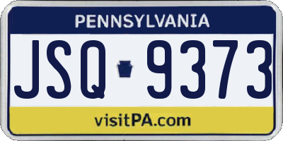 PA license plate JSQ9373