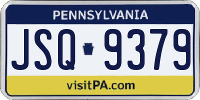 PA license plate JSQ9379