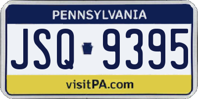 PA license plate JSQ9395