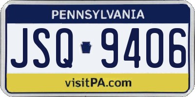 PA license plate JSQ9406