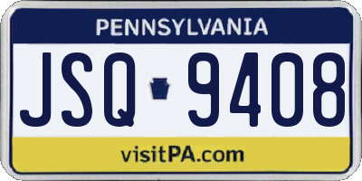 PA license plate JSQ9408