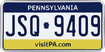PA license plate JSQ9409