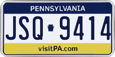 PA license plate JSQ9414