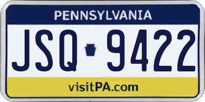 PA license plate JSQ9422