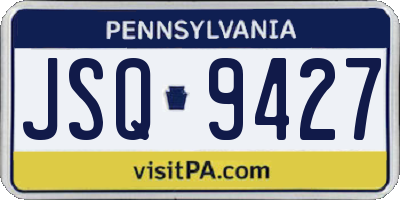PA license plate JSQ9427