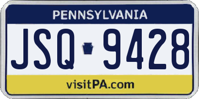 PA license plate JSQ9428