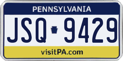 PA license plate JSQ9429
