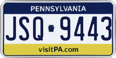 PA license plate JSQ9443