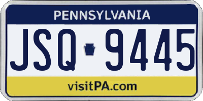 PA license plate JSQ9445