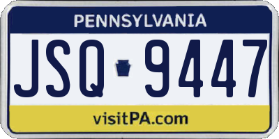 PA license plate JSQ9447