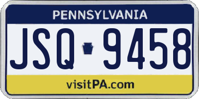 PA license plate JSQ9458