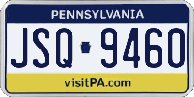 PA license plate JSQ9460