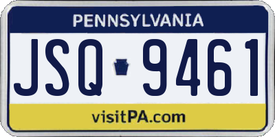 PA license plate JSQ9461
