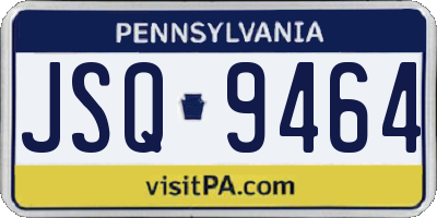 PA license plate JSQ9464