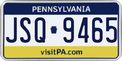 PA license plate JSQ9465