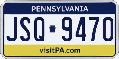PA license plate JSQ9470