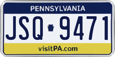 PA license plate JSQ9471