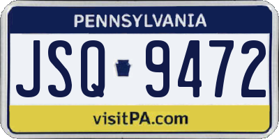 PA license plate JSQ9472