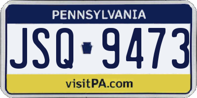 PA license plate JSQ9473