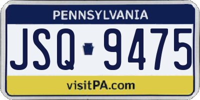 PA license plate JSQ9475
