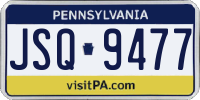 PA license plate JSQ9477