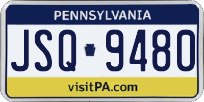 PA license plate JSQ9480
