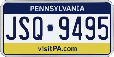 PA license plate JSQ9495