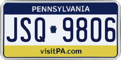 PA license plate JSQ9806