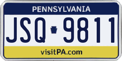 PA license plate JSQ9811