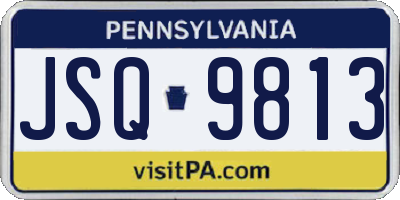 PA license plate JSQ9813