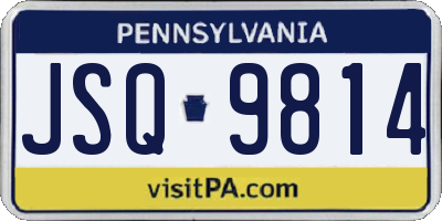 PA license plate JSQ9814