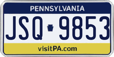 PA license plate JSQ9853
