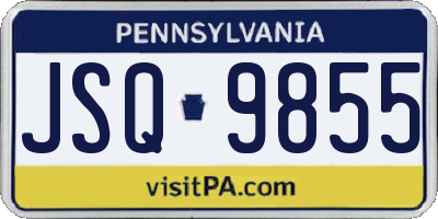 PA license plate JSQ9855