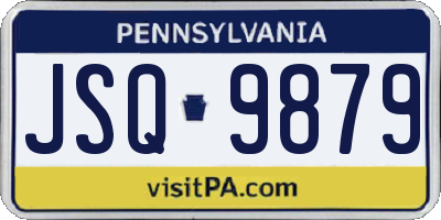 PA license plate JSQ9879
