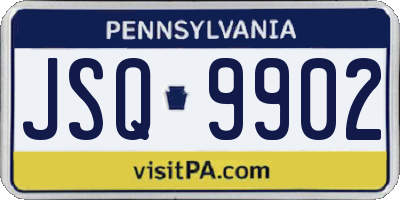 PA license plate JSQ9902