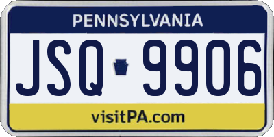 PA license plate JSQ9906