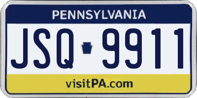 PA license plate JSQ9911