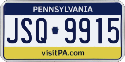 PA license plate JSQ9915