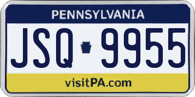 PA license plate JSQ9955