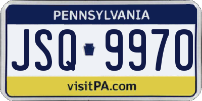 PA license plate JSQ9970