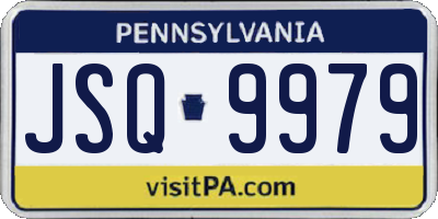 PA license plate JSQ9979