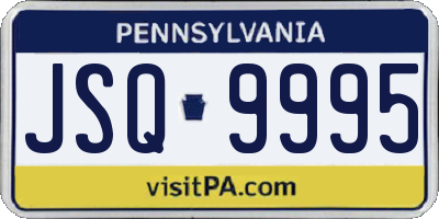PA license plate JSQ9995